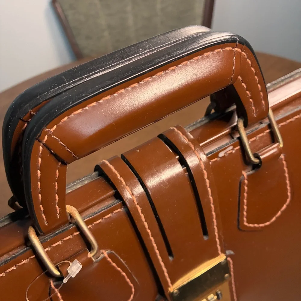 Korchmar Churchill Classic Top Frame Leather Lawyer Briefcase 18